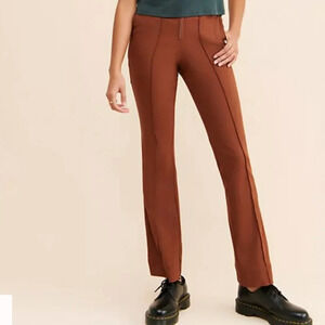 Free People Go For That Slim Flare Pants in bronze size XS